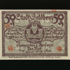 Saksa Notgeld 50 Pfennig, Goldberg 1921 - pikkukuva 1