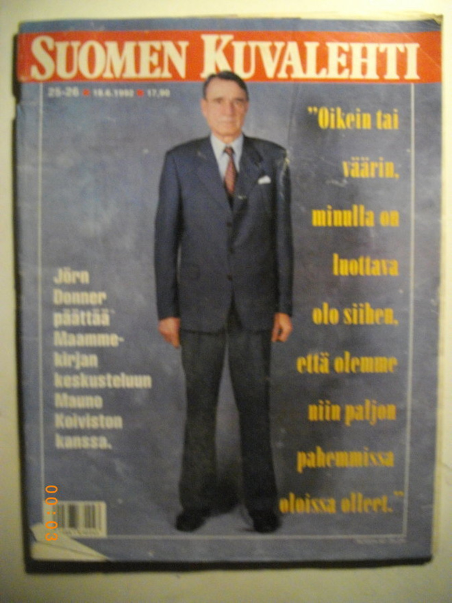 Suomen Kuvalehti Nro 25-26/1992 (29.12)