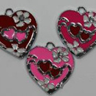 803 .. Kauniit Mixed Enamel Sydän Kukat  .. Korvakorut - pikkukuva 2
