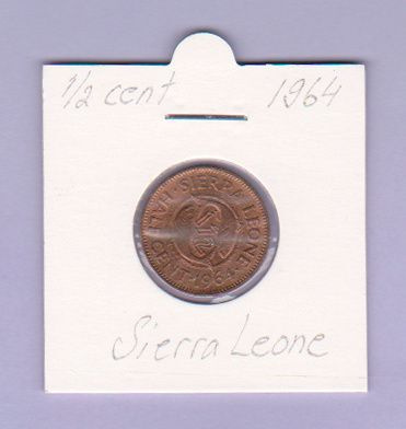 Sierra Leone ½ Cent v.1964 KM#16