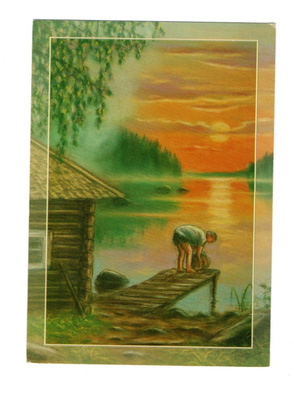 °"SAUNANLÄMMITYS..."° -KORTTI / T.Peltoniemi