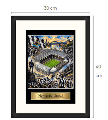 Uusi Newcastle United jalkapallo art print Limited Edition