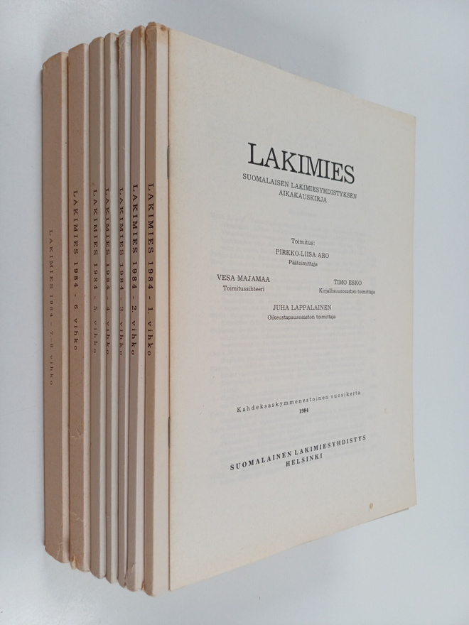 Lakimies vuosikerta 1984 (1-8)
