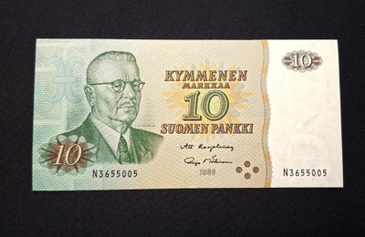 10 Markkaa 1980 Kunto 9