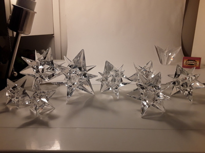 10 x Rosenthal kristalli tähti