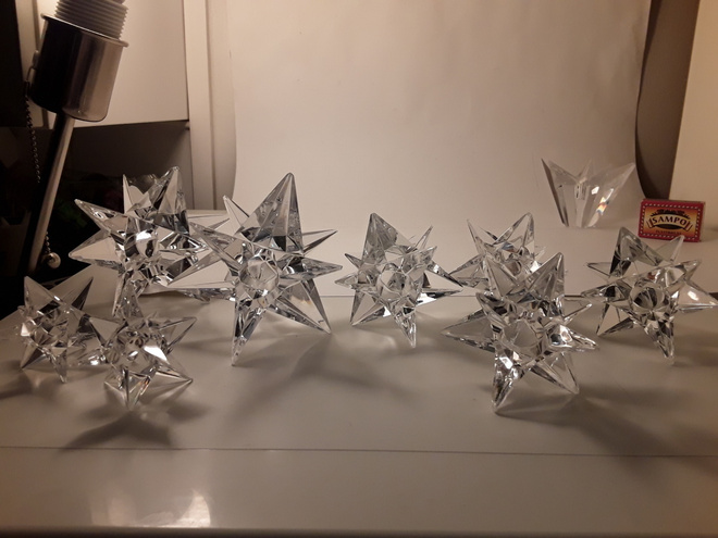 10 x Rosenthal kristalli tähti