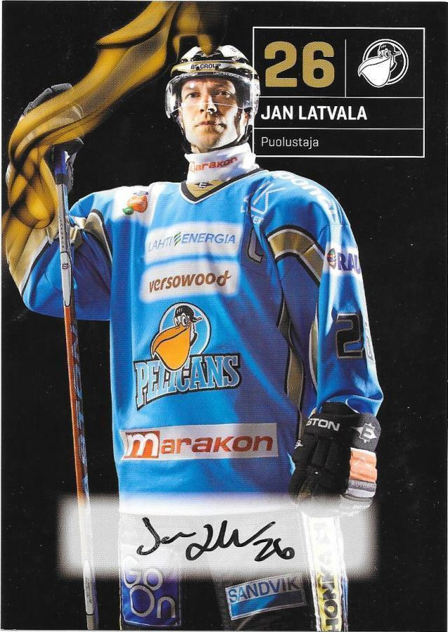 2010-11 Pelicans TeamIssue #26 Jan Latvala ex- JYP Jokerit
