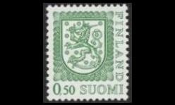 784IIBx ** Leijonamalli 0,50 mk typ II, B-ham, x-pap (1976)