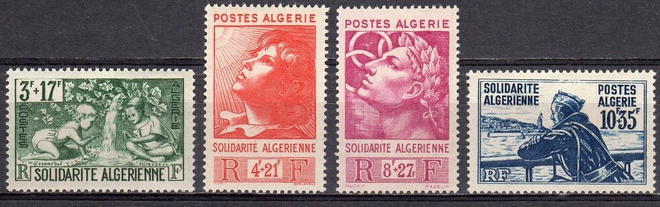 (S0040) ALGERIA, 1946 (Solidarity). Mi ## 247-250. MNH**