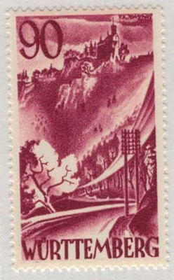 Saksa Wyrttemberg Mi 37 ++