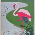 Flamingo rannalla, vanha väripk, p. 1918 - pikkukuva 1