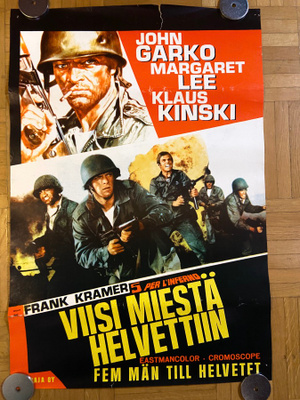 Vanha elokuvajuliste: Viisi miestä helvettiin