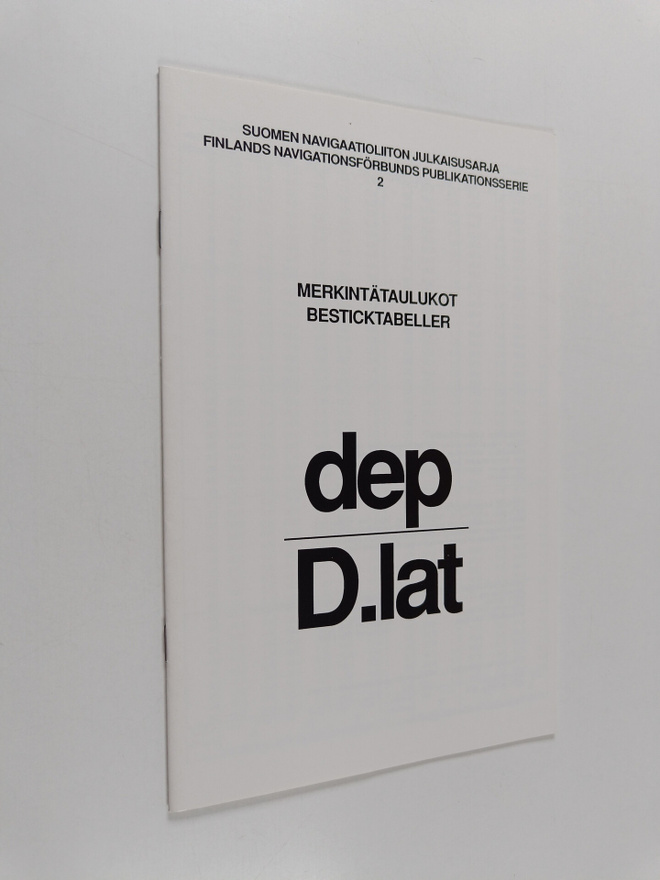 Merkintätaulukot = Besticktabeller : dep D.lat