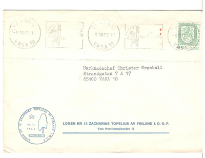 Vaasa,  v. 1977  firmakuori kotiseutukeräilijälle
