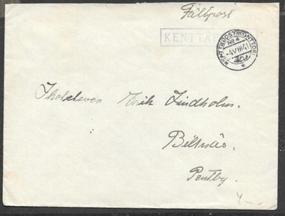 Kenttäposti - Kenttäpostia + KPK 4 4.8.1941