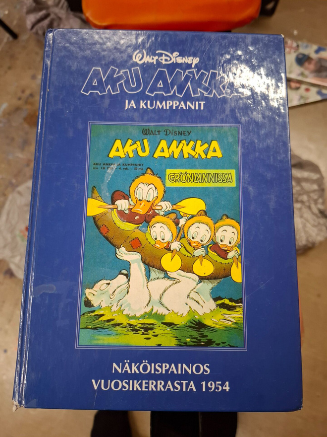 Aku ankka ja kumppanit näköispainos vuosikerta 1954