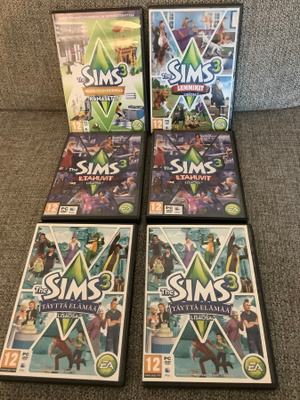 6 x the SIMS 3 (LISÄOSAT & KAMASETTI)