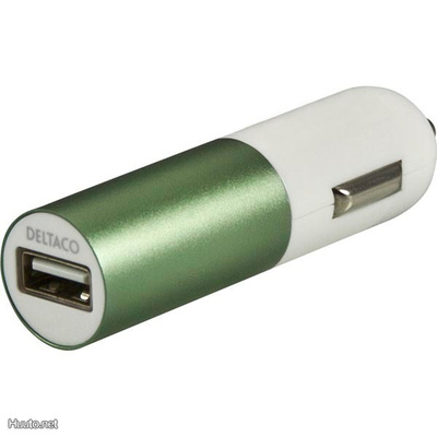 Deltaco USB minilaturi autoon, USB A liitos, 2.1A *UUSI*