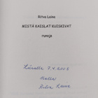 Ritva Laine : Mistä kaislat kuiskivat : runoja (signeerat... - pikkukuva 3