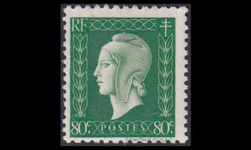 Ranska 715 ** Marianne Dulac 80 C (1945)