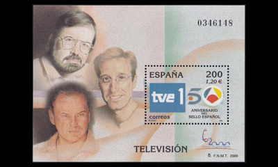 Espanja 3597BL94 ** Postimerkkinäyttely ESPAÑA televisio (
