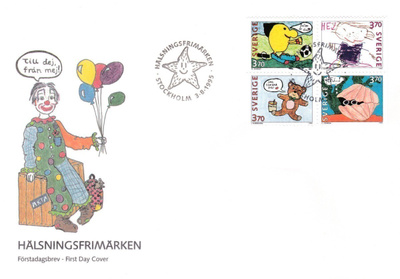 RUOTSI 1995 - Fa 1912/15 FDC KUORI
