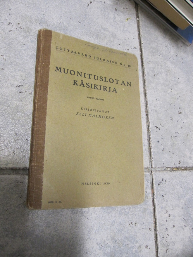 MUONITUSLOTAN KÄSIKIRJA v 1939