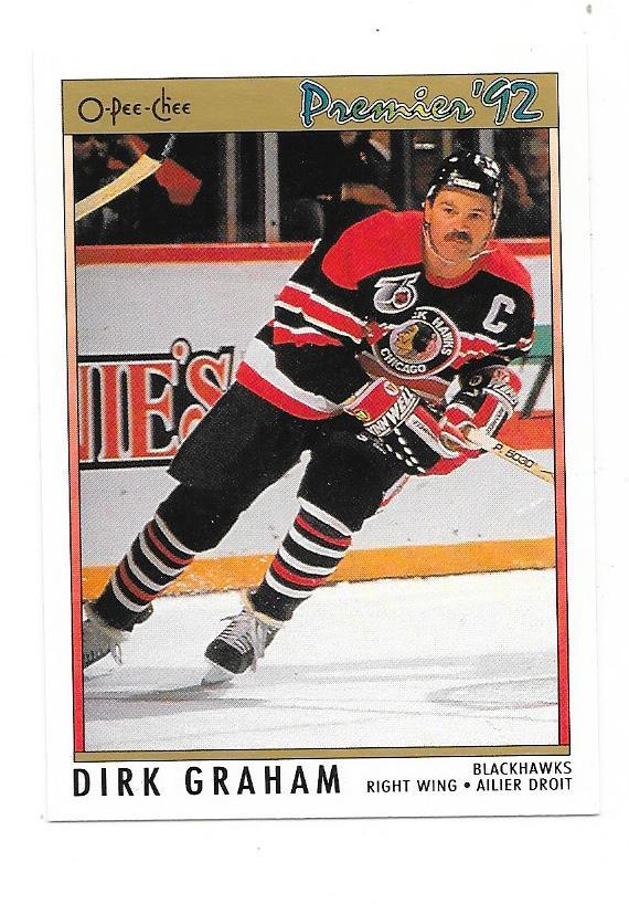1991-92 OPC Premier #131 Dirk Graham Chicago Blackhawks