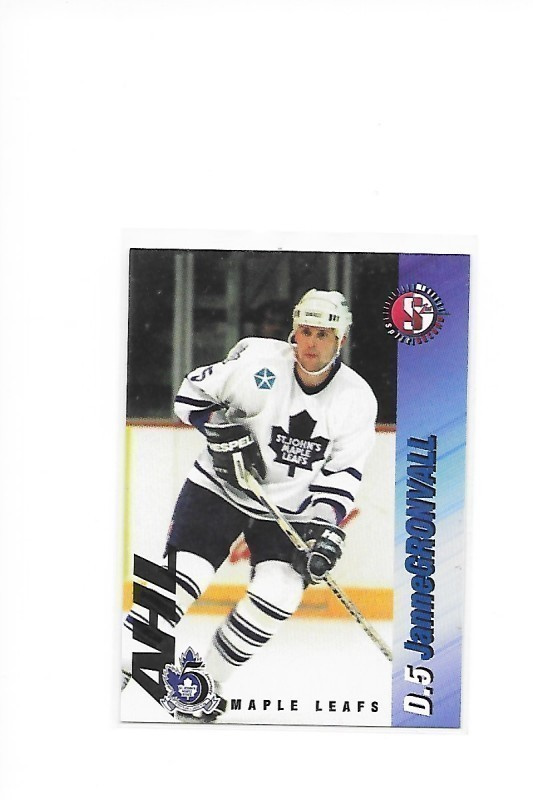 1995-96 St John`s Maple Leafs #5 Janne Grönvall Tappara farm