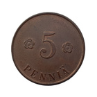 5 penniä 1918 Kansanvaltuuskunta - HIENO! - pikkukuva 1