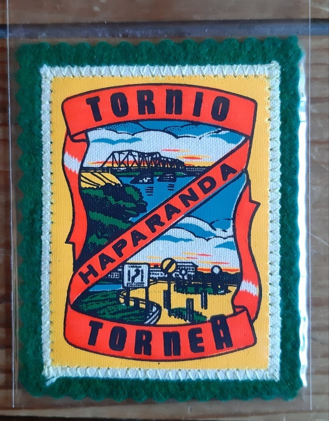 Tornio haaparanda vintage kangasmerkki