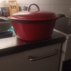 Vintage punainen kattila - pikkukuva 2