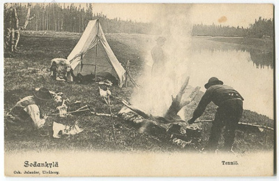 Sodankylä (Savukoski) Tenniö, eräleiri, 1900-luvun alku