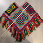 Alina´s Handmade käsin virkattu Poncho monivärinen - pikkukuva 5