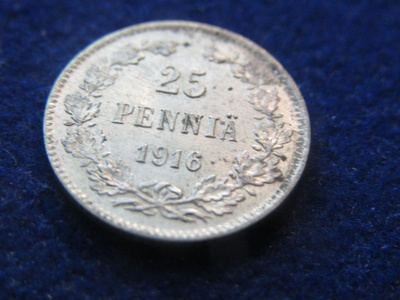 25 penniä 1916