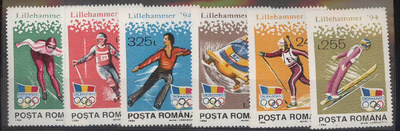 talviurheilu - Romania Mi 4954-9 ++