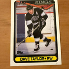 1990-91 Topps #314 Dave Taylor - Los Angeles Kings - pikkukuva 1