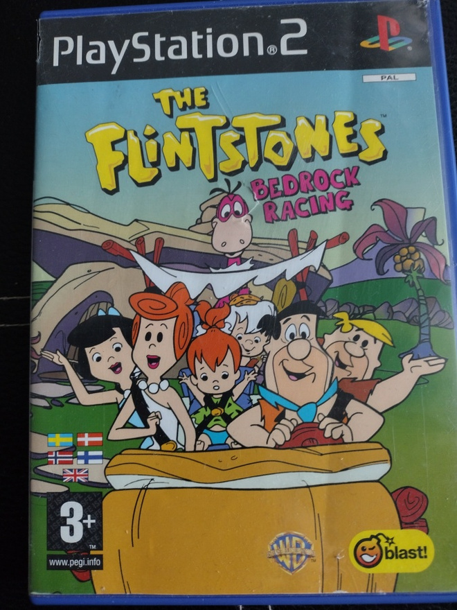 Playstation PS2 The Flintstones Bedrock Racing