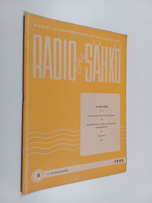 Radio ja sähkö 8/1945