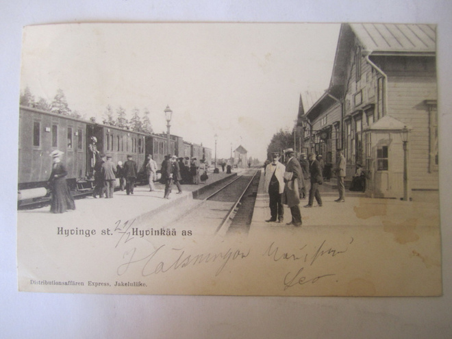 VANHA Postikortti Hyvinkää 1903 Rautatieaema Juna
