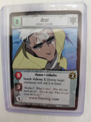 Fullmetal Alchemist trading card game Scar kortti