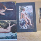4 VANHAA Suomalaista Postikorttia Nude Alaston Nainen 1900-l - pikkukuva 1