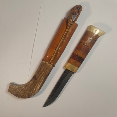 Vintage puukko sarvi tupella