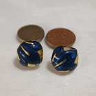 vintage Cabochon korvakorut emaloitu gold plated - pikkukuva 5