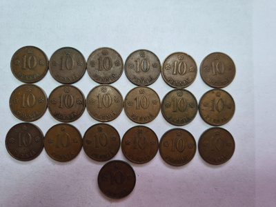 Suomi	eri vuosia	 10 	penniä  (14291)