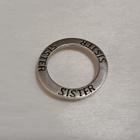Hopea riipus Sister 925 Solid Circle Band Pe - pikkukuva 1