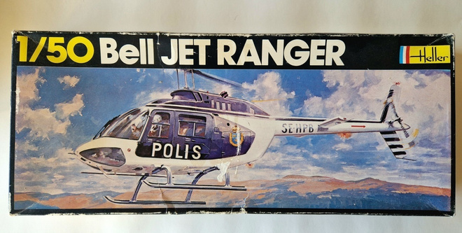 Bell Jet Ranger Heller 1/50 .Vintake poliisihelikopteri