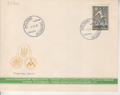 FDC 1947 Maanviljelysseurat.
