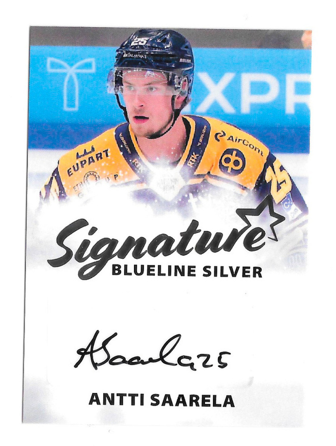 2024-25 Blueline Signature Silver Antti Saarela