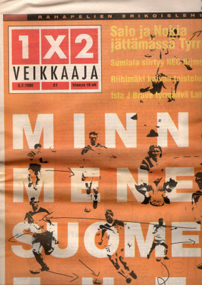 Veikkaaja n:o 27 1995  katso kuvat.